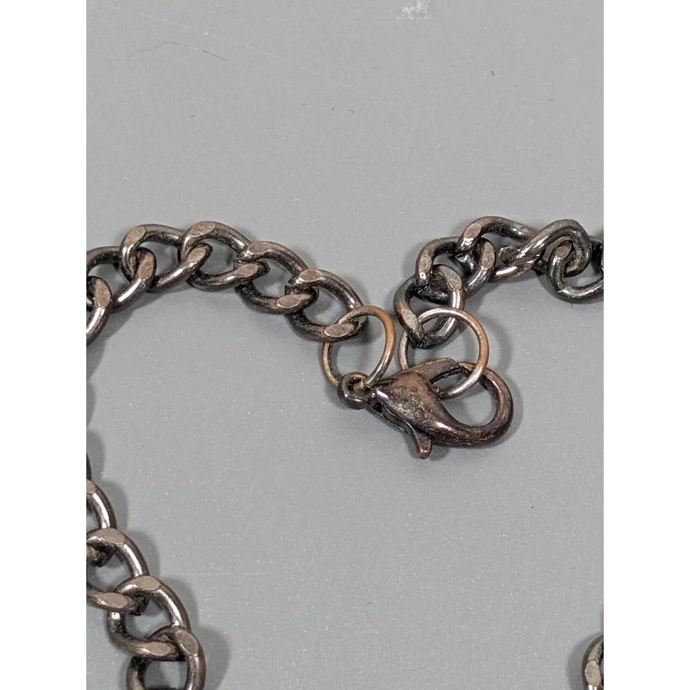 Gunmetal Gray Black Gold Glass Bead Woven Bib‎ Statement Necklace 19